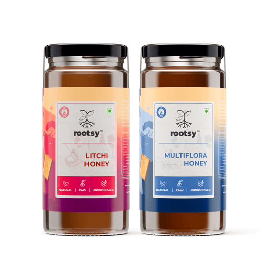 Rootsy Raw Litchi & Multiflora Honey Duo (2 x 500g)