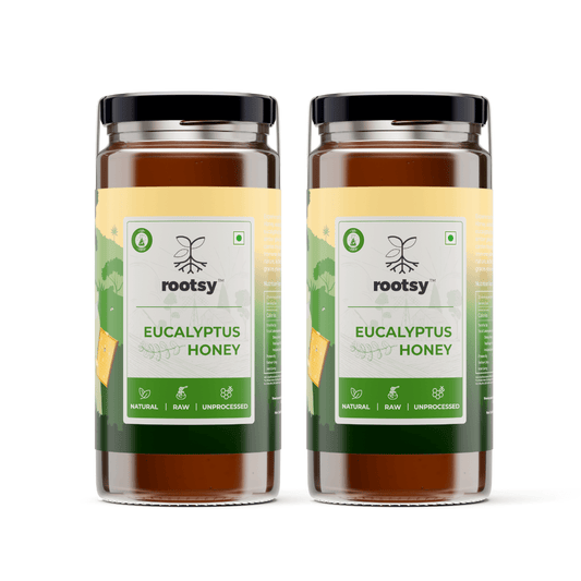 Rootsy Raw Eucalyptus Honey Duo (2 x 500g)